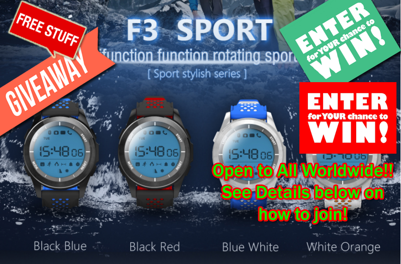 No1 F3 Smartwatch International Giveaway! - з 1 роком автономної роботи