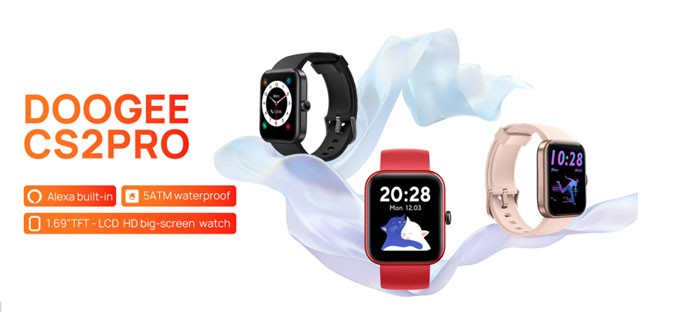 DooGee CS2 Pro SmartWatch - розумний годинник із вбудованою системою Alexa