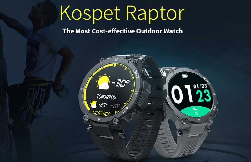 Зовнішні розумні годинники Kospet Raptor - огляд особливостей