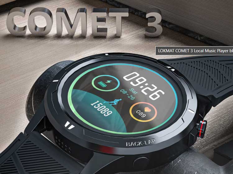 Розумні годинники LOKMAT Comet 3 - огляд функцій, з дзвінком Bluetooth, музичним плеєром