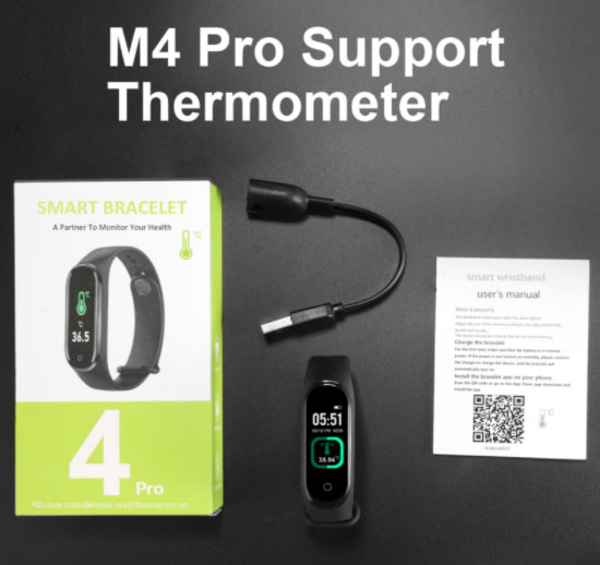 M4 Pro Smartband - оновлений функцією термометра
