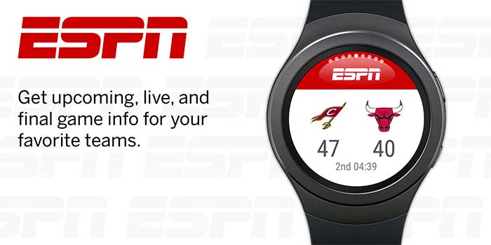 Додаток ESPN для Galaxy Watch Active 2