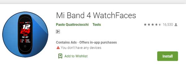 Mi Band 4 Watch Faces від Paolo Quattrociocchi