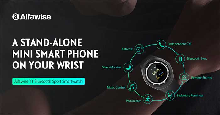 Alfawise Y1 696 Bluetooth Sport Smartwatch - Код купона