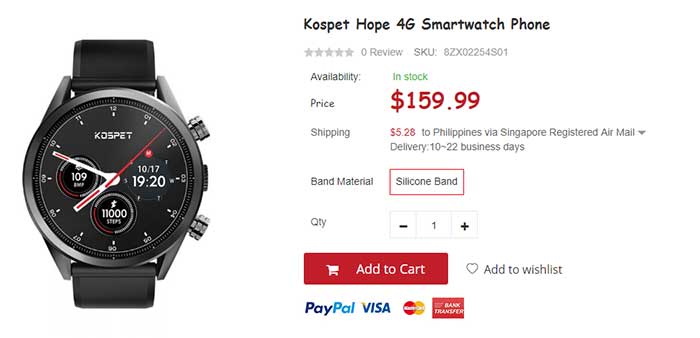 KOSPET HOPE Smartwatch Phone - код купона