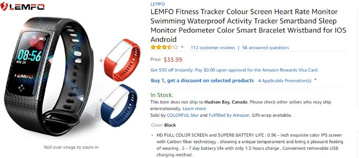 Фітнес-трекери LEMFO та пропозиція SmartWatch на коді купона Amazon всередині